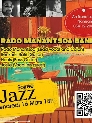 Rado Manantsoa‍ band soirée Jazz An-trano Lodge Nanisana