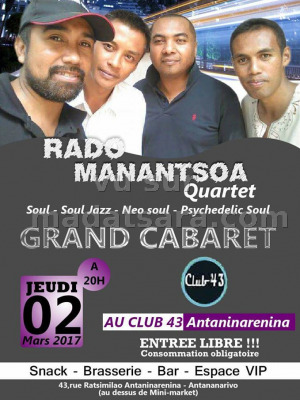 Rado Manantsoa‍ quartet - grand cabaret - Club 43 Antaninarenina‍