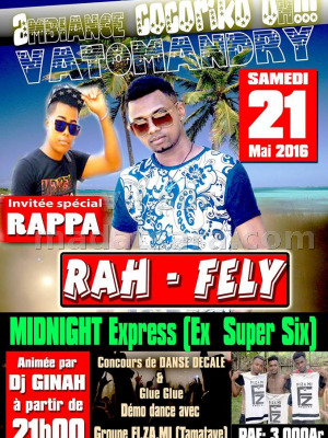 Rah-Fely en concert au Midnight Express Vatomandry