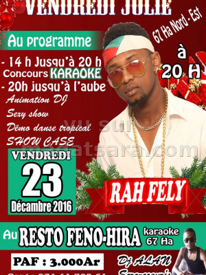 Rah Fely‍ en concert au  Resto Feno-Hira Karaoke 67ha‍