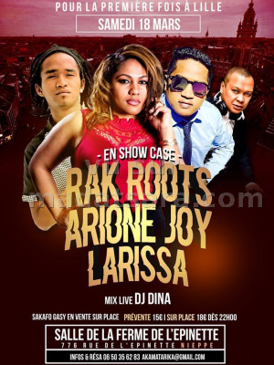 Rak Roots‍ , Arione Joy‍ , Larissa‍ - mix live Dj Dina‍ - Salle de la ferme de l'epinette
