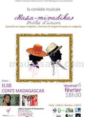 Spectacle en langue malgache, chansons en langues française et malgache.