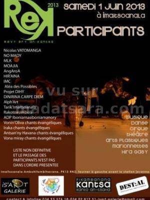 Musique, Danse, Cirque, Théâtre, Arts Plastiques, Marionnettes, Hira Gasy avec : Nicolas VATOMANGA