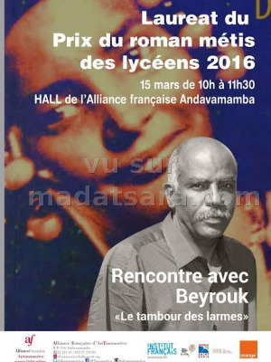 Rencontre avec Beyrouk - Lauréat du prix du roman métis des lycéens - AFT - Alliance Française d'Antananarivo‍