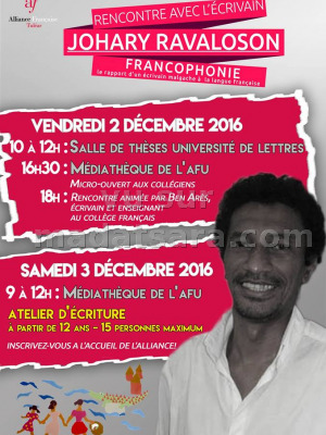 Rencontre avec l'écrivain Johary Ravaloson‍ - AF - Alliance Française de Toliara‍