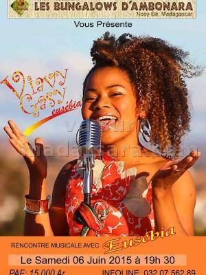 Rencontre musicale avec Eusebia à l'Hotel restaurant Les Bungalows d'Ambonara Nosy-Be