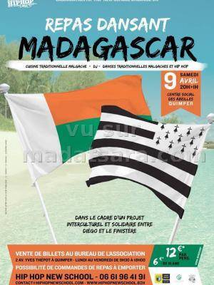 Repas dansant Madagascar au centre social des abeilles Quimper