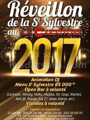 Réveillon de la St-Sylvestre au Le Carnivore‍