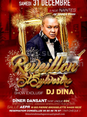 Réveillon de la St Sylvestre avec Dj Dina‍ - Salle AEPR Rezé