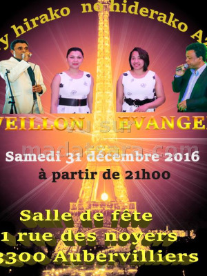 Réveillon évangélique Salle des fêtes Aubervilliers