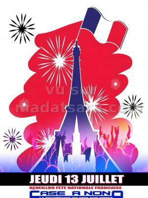 Réveillon fête nationale française Discothèque Case A Nono Sainte-Marie