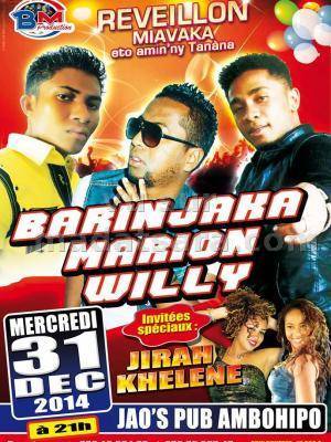 Réveillon miavaka avec Marion, Barinjaka, Willy - invitées spéciaux : Khelene et Jirah au Jao's P