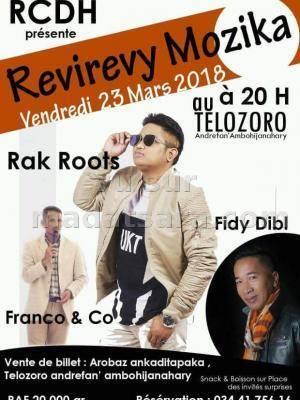 Revirevy mozika avec Rak Roots, Fidy Dibl, Franco Restaurant Telozoro