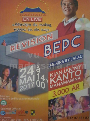 Révision BEPC an-kira sy lalao - Kianjan'ny Kanto Mahamasina‍