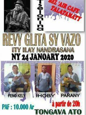 Revy glita sy vazo Tselonina - Bel Air Café Talatamaty