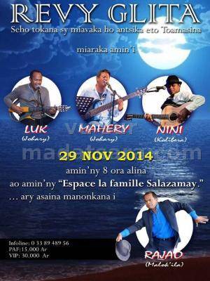 Revy Glita avec Luk, Mahery et Nini à l'Espace la famille Salazamay - Toamasina