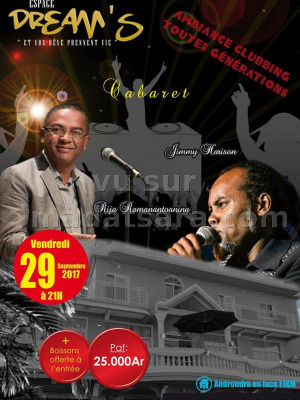 Rija ramanantoanina‍ & Jimmy Harison‍ cabaret Espace Dream's Androndra