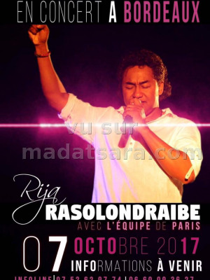 Rija rasolondraibe‍ en concert à Bordeaux avec l'équipe de Paris