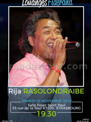 Rija rasolondraibe‍ en concert Foyer Saint Paul Strasbourg