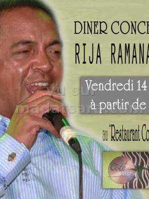 Rija Ramanantoanina diner concert au restaurant Coté Saveur Androhibe