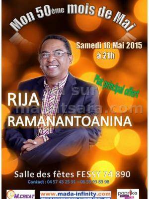 Rija Ramanantoanina - mon 50è mois de mai à la salle des fêtes Fessy