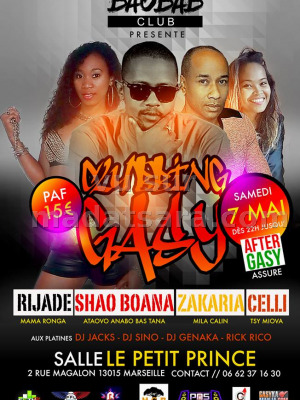 Rijade, Shao Boana, Zakaria & Celli - Cubbing gasy - Salle le petit Prince Marseille