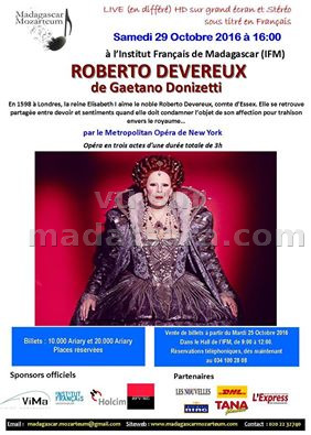 Roberto Devereux de Gaetano Donizetti - IFM - Institut Français de Madagascar‍