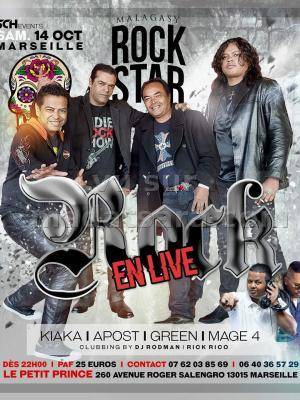 Rock star en live avec Nini KIaka, Jacquot (Green), Ken (Mage 4), Apost Salle Le Petit Prince Marseille