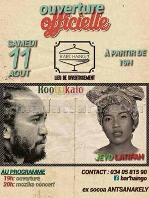 Rootsikalo & Jeyd Latifah en show case B'Art Haingo