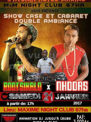Rootsikalo‍ & Nhodas‍ showcase et cabaret double ambiance - L'avenir Hotel Chez Maxime 67Ha‍