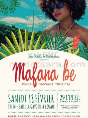 Roseliane‍ mafana be diner dansant tropical - Salle La Gavotte à Bouyae