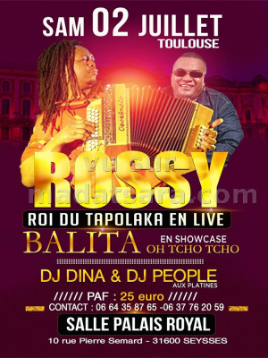 Rossy en live à la Salle Palais Royale Seysses