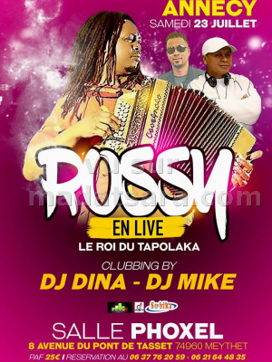 Rossy en live - Dj Dina en clubbing - Salle Le Phoxel
