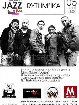 Lanto Andrianatoandro (Clavier), Mika Raoel (Basse), Bi Randriamasimanana (Guitare), Taxx Razafindra