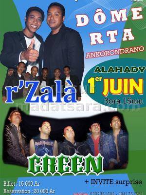 R'Zala et Green en concert au Dome RTA Akorondrano