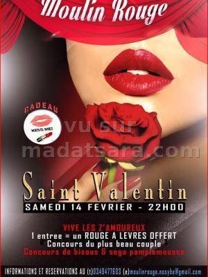 Saint Valentin au Moulin Rouge Nosy Be
