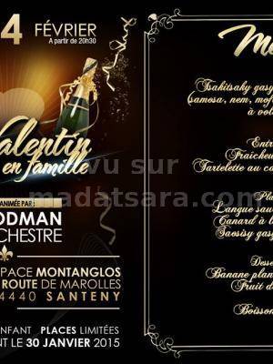 Saint Valentin en famille soirée animée par Dj Rodman et Orchestre à Santeny