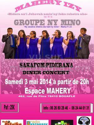 Sakafom-piderana Diner Concert avec Groupe Ny Mino à l'espace Mahery