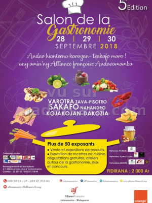 Salon de la gastronomie 5è édition - AFT - Alliance Française d'Antananarivo‍