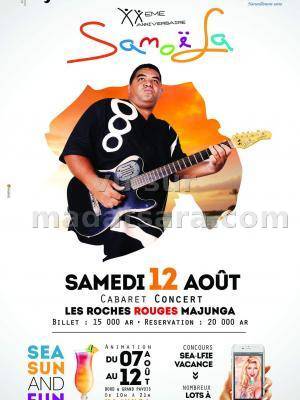 Samoela cabaret concert Les Roches Rouges Mahajanga