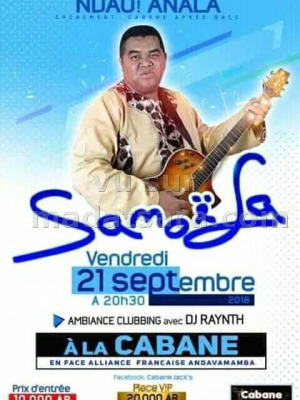 Samoela‍ en concert Cabane Lounge Bar Karaoke Andavamamba‍