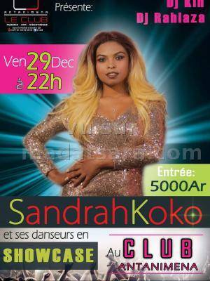 Sandra Koko en show case Le Club Antanimena