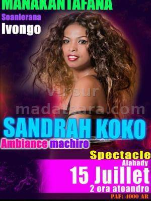 Sandrah Koko en concert Manakantafana Soanierana Ivongo