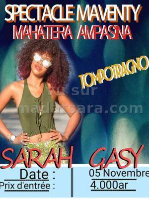 Sarah Gasy spectacle maventy mahatera ampasina