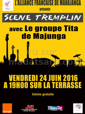 Scène tremplin avec le groupe Tita de Maunga à l'Alliance Française de Mahajanga