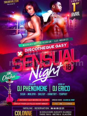 Sensual night - discothèque gasy - Colonne Paris‍