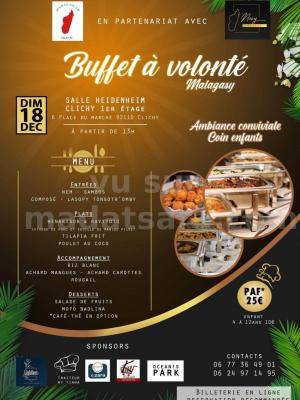 Buffet à volonté Malagasy   Salle Heidhenwem Clichy