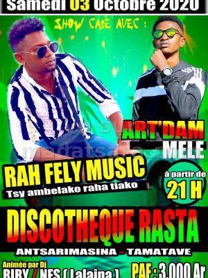 show case Rah Fely & Art'Dam - Discotheque Rasta Antsaramasina
