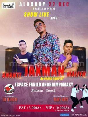 Show live avec Jaxman Espace Fanilo Andriampamaky