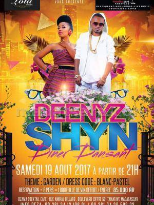 Shyn & Deenyz en show case Dzama Cocktail Café Tamatave
